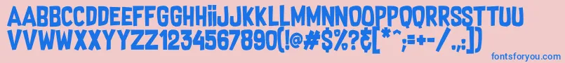 SupersonicRocketship Font – Blue Fonts on Pink Background