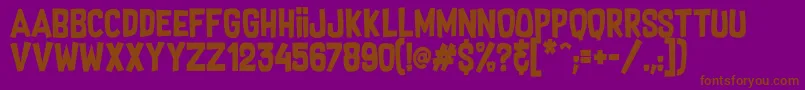 SupersonicRocketship Font – Brown Fonts on Purple Background