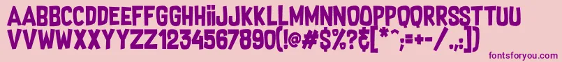 SupersonicRocketship Font – Purple Fonts on Pink Background