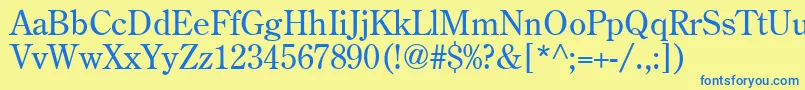 CenturyRetrospectiveSsi Font – Blue Fonts on Yellow Background