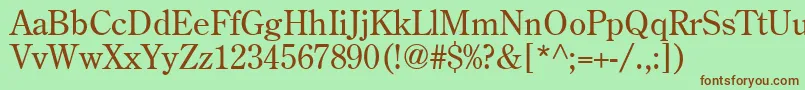 CenturyRetrospectiveSsi Font – Brown Fonts on Green Background