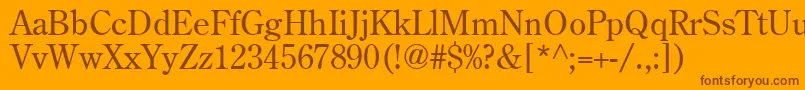 CenturyRetrospectiveSsi Font – Brown Fonts on Orange Background