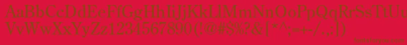 CenturyRetrospectiveSsi Font – Brown Fonts on Red Background