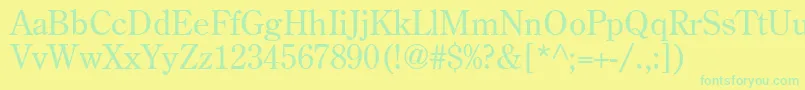 CenturyRetrospectiveSsi Font – Green Fonts on Yellow Background
