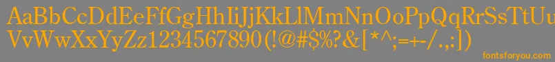 CenturyRetrospectiveSsi Font – Orange Fonts on Gray Background