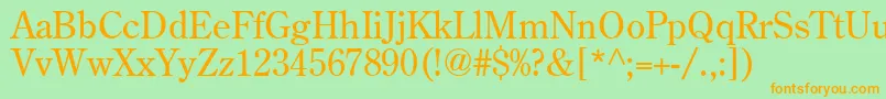 CenturyRetrospectiveSsi Font – Orange Fonts on Green Background