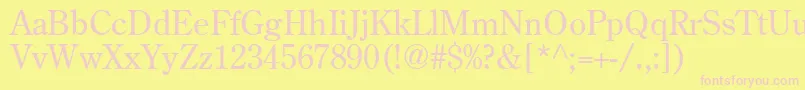 CenturyRetrospectiveSsi Font – Pink Fonts on Yellow Background