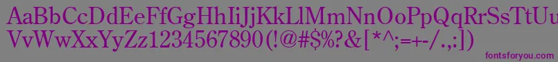 CenturyRetrospectiveSsi Font – Purple Fonts on Gray Background