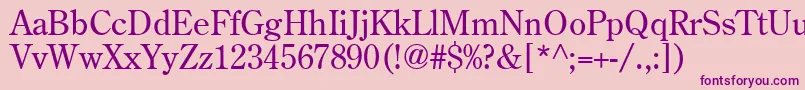 CenturyRetrospectiveSsi Font – Purple Fonts on Pink Background