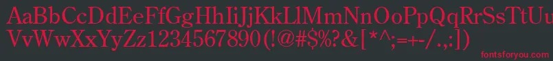 CenturyRetrospectiveSsi Font – Red Fonts on Black Background