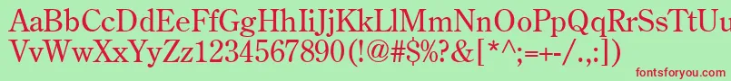 CenturyRetrospectiveSsi Font – Red Fonts on Green Background