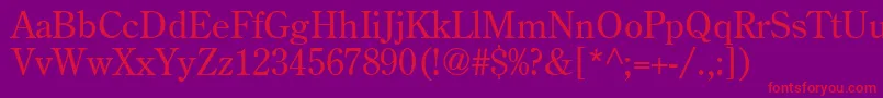 CenturyRetrospectiveSsi Font – Red Fonts on Purple Background