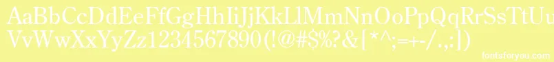 CenturyRetrospectiveSsi Font – White Fonts on Yellow Background