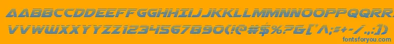 Airstrikegrad Font – Blue Fonts on Orange Background