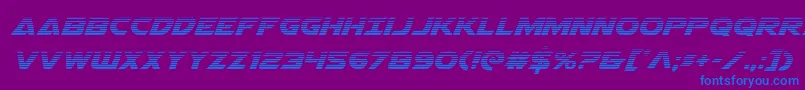Airstrikegrad Font – Blue Fonts on Purple Background