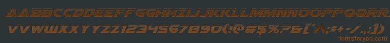 Fonte Airstrikegrad – fontes marrons em um fundo preto