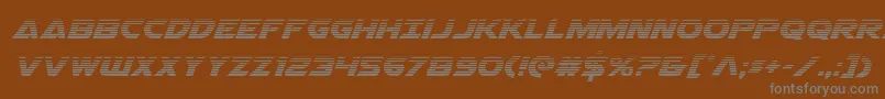 Airstrikegrad-Schriftart – Graue Schriften auf braunem Hintergrund