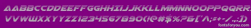 Airstrikegrad Font – Green Fonts on Purple Background