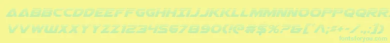 Airstrikegrad Font – Green Fonts on Yellow Background