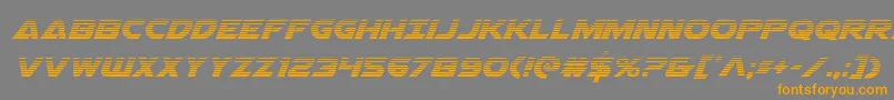 Airstrikegrad Font – Orange Fonts on Gray Background