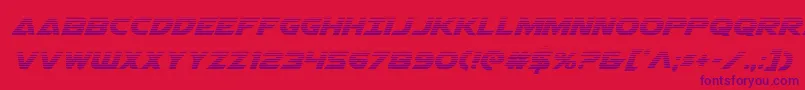 Airstrikegrad Font – Purple Fonts on Red Background