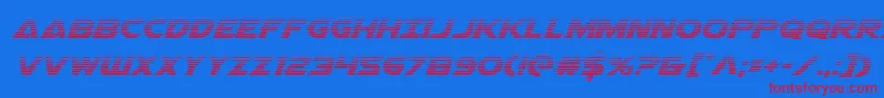 Airstrikegrad-Schriftart – Rote Schriften auf blauem Hintergrund