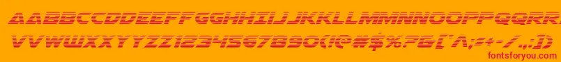 Airstrikegrad Font – Red Fonts on Orange Background