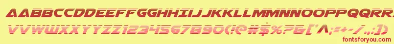 Airstrikegrad Font – Red Fonts on Yellow Background