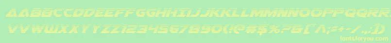 Airstrikegrad Font – Yellow Fonts on Green Background