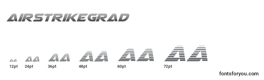 Размеры шрифта Airstrikegrad