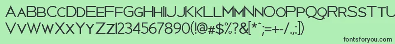 Uberlin-fontti – mustat fontit vihreällä taustalla