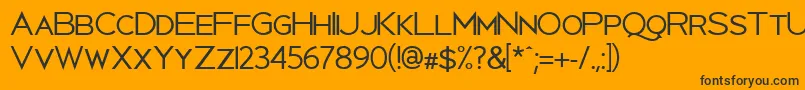 Шрифт Uberlin – чёрные шрифты на оранжевом фоне