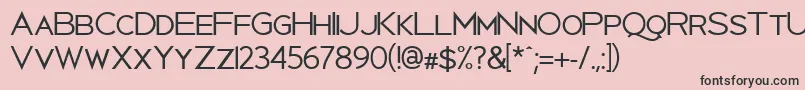 Uberlin-fontti – mustat fontit vaaleanpunaisella taustalla