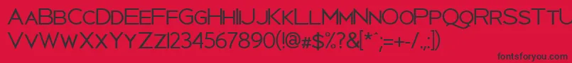 Uberlin Font – Black Fonts on Red Background