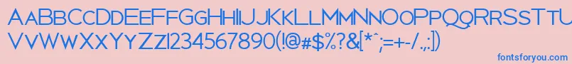 Uberlin-fontti – siniset fontit vaaleanpunaisella taustalla