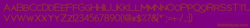 Uberlin-fontti – ruskeat fontit violetilla taustalla