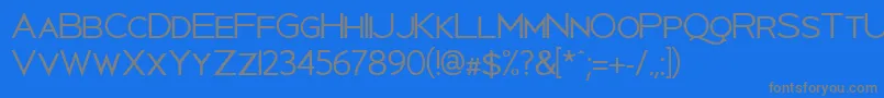 フォントUberlin – 青い背景に灰色の文字