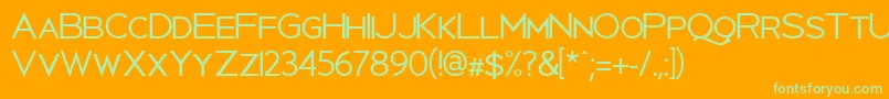 Uberlin Font – Green Fonts on Orange Background