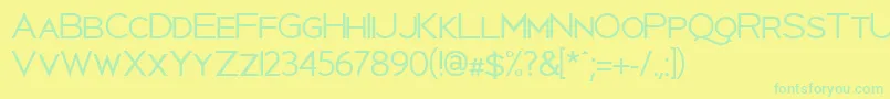 Шрифт Uberlin – зелёные шрифты на жёлтом фоне