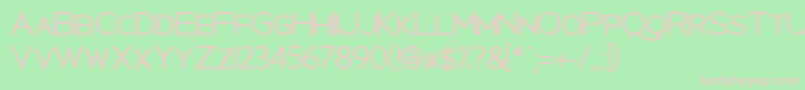 Uberlin Font – Pink Fonts on Green Background