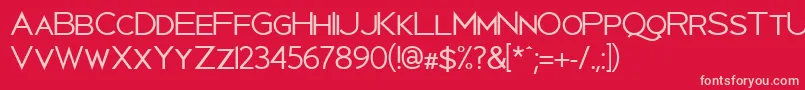 Шрифт Uberlin – розовые шрифты на красном фоне