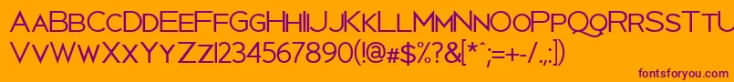 Uberlin Font – Purple Fonts on Orange Background