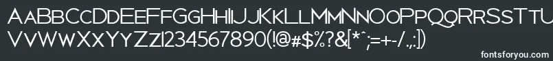 Шрифт Uberlin – белые шрифты на чёрном фоне