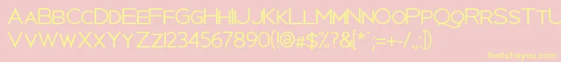 Uberlin-fontti – keltaiset fontit vaaleanpunaisella taustalla