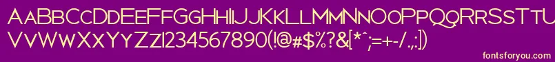 Uberlin Font – Yellow Fonts on Purple Background