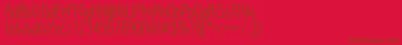 Fonte SecessionlightBook – fontes marrons em um fundo vermelho