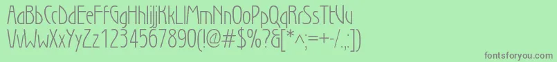 フォントSecessionlightBook – 緑の背景に灰色の文字