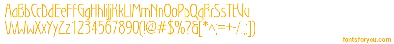 SecessionlightBook Font – Orange Fonts on White Background