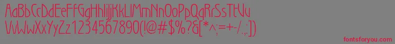 フォントSecessionlightBook – 赤い文字の灰色の背景