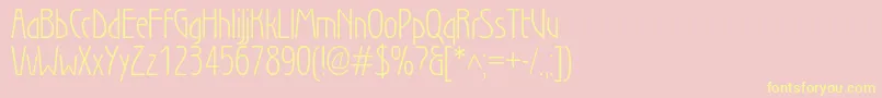 SecessionlightBook Font – Yellow Fonts on Pink Background